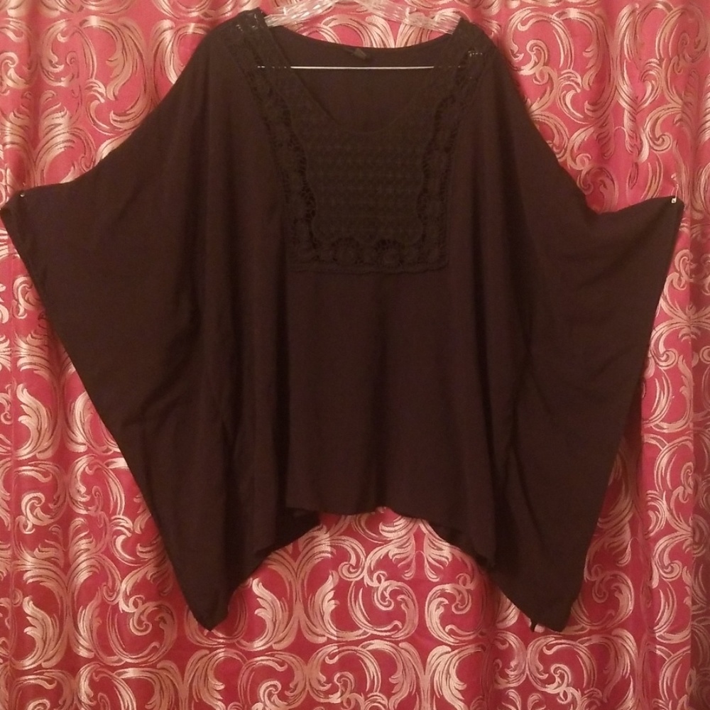 Torrid Black Peasant blouse
